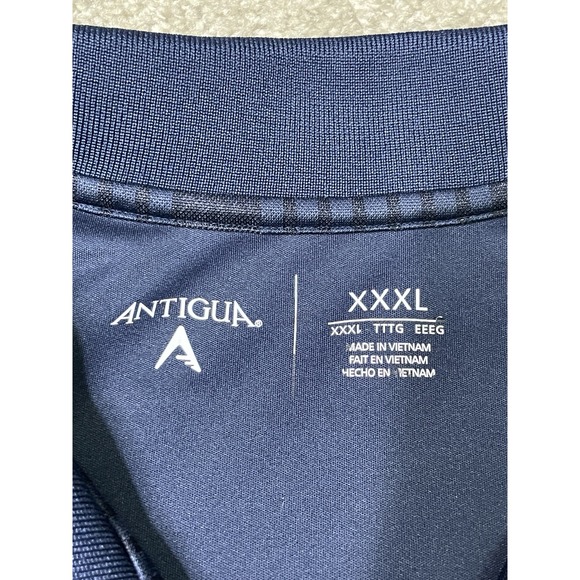 Houston Texans Polo Mens Size 3XL Striped Blue Shirt Antigua Short Sleeve Golf - Picture 4 of 10